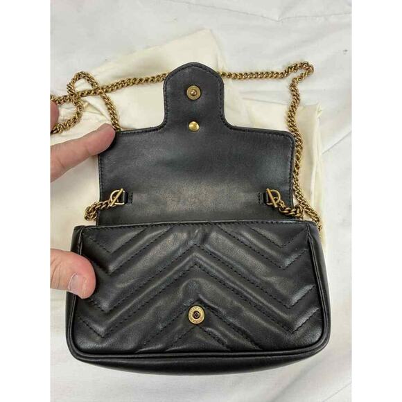 Gucci GG Marmont Matelassé Super Mini Chain Crossbody Bag SPB-TS 351756 - Picture 10 of 15